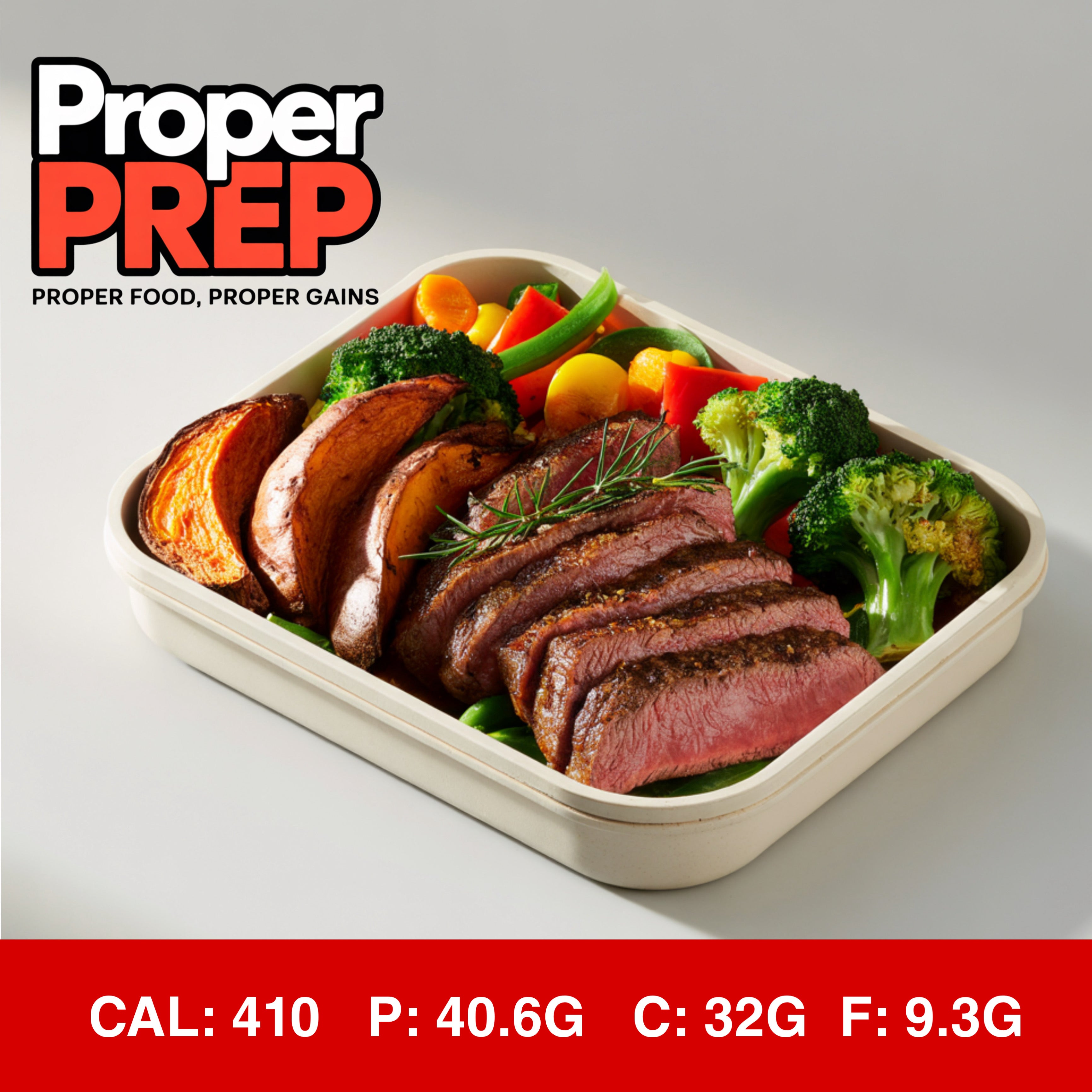 Steak, Sweet Potatoes & Veg Lean